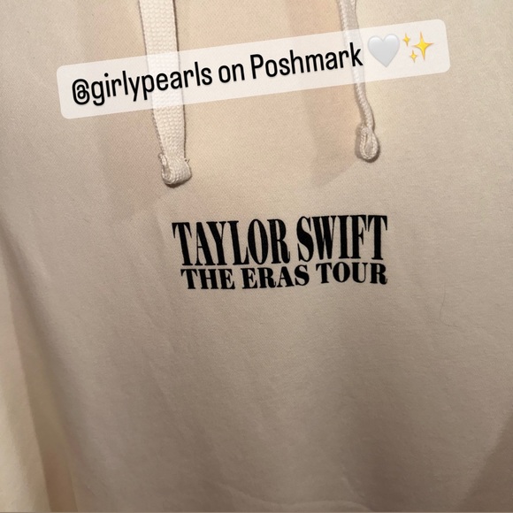 Taylor Swift Eras Tour Beige Hoodie Sweater NEW Official Merch - Picture 9 of 17